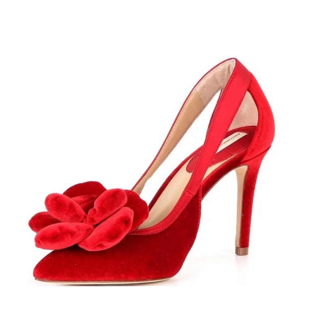 NWT Antonio Melani Ester Velvet Flower Heel Pumps - Picture 3 of 5